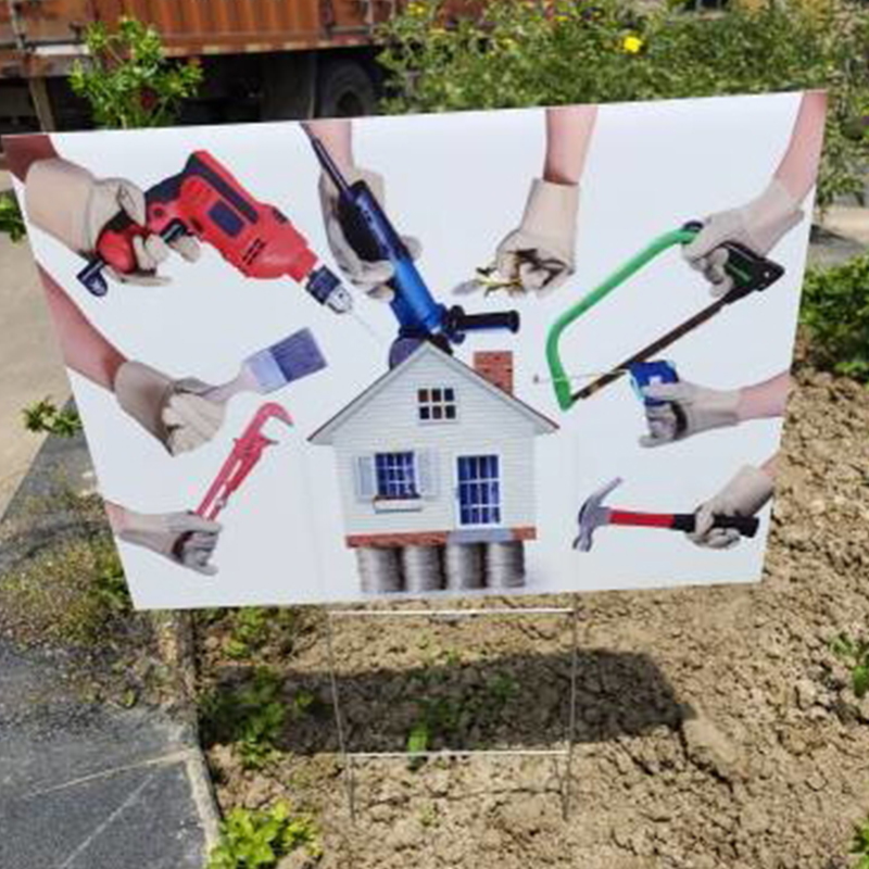 防水屋外波形プラスチックガーデンステークサイン